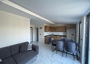 Furnished two-bedroom apartment in a new building in Gazipasa district