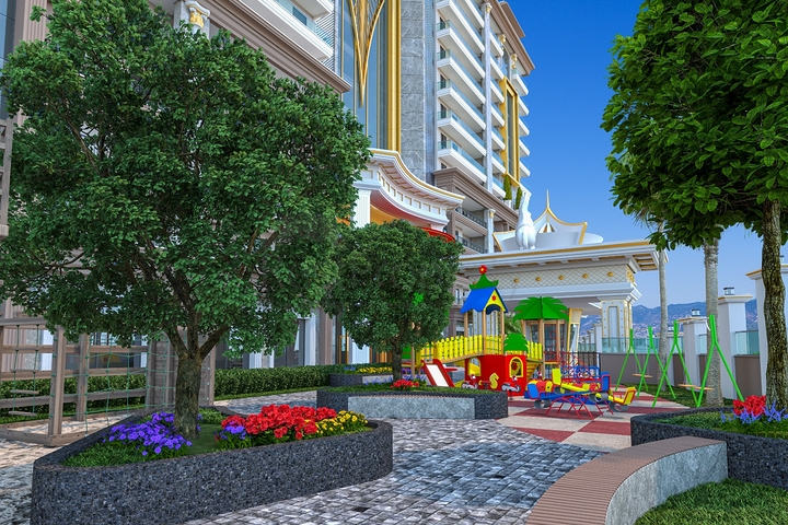 3+1 apartment in a premium class complex in Mahmutlar district