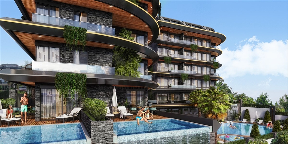 2+1 Garden duplex in Kestel 