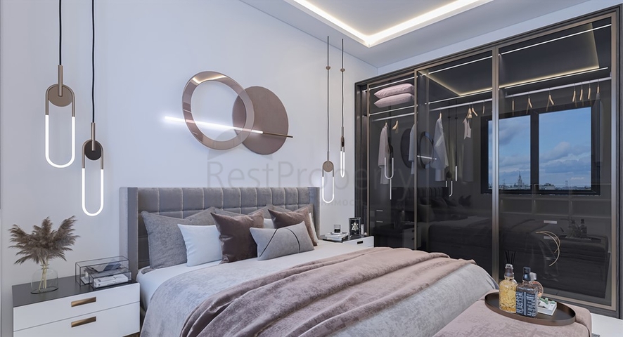 1+1 Apartment in Hotel-Style Complex for Sale in Avsallar, Alanya