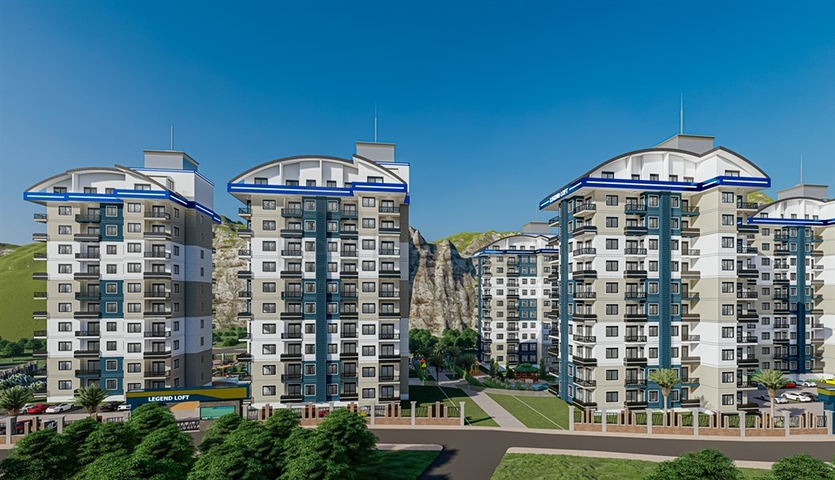 1+1 Apartment in Hotel-Style Complex for Sale in Avsallar, Alanya