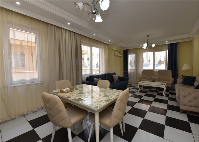 2+1 Sea View Apartment Just 50 m from the Mediterranean Sea in Mahmutlar