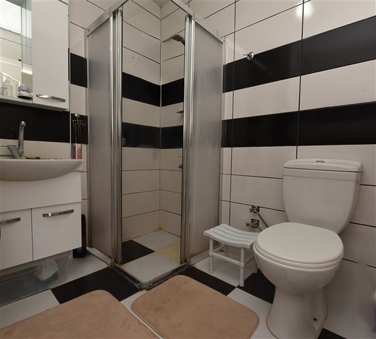 2+1 Sea View Apartment Just 50 m from the Mediterranean Sea in Mahmutlar