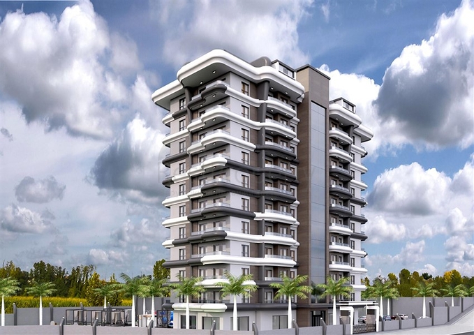 New 1+1 Apartment in Avsallar with Resort Facilities