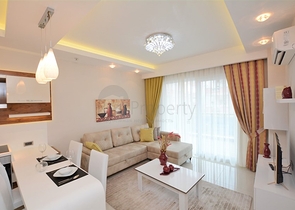 Furnished 1+1 Apartment Near the Sea in Mahmutlar Alanya