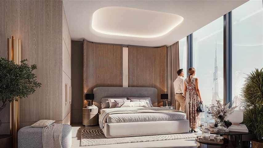 Luxury apartments with city views in a skyscraper in Dubai