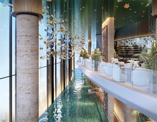 Luxury apartments with city views in a skyscraper in Dubai