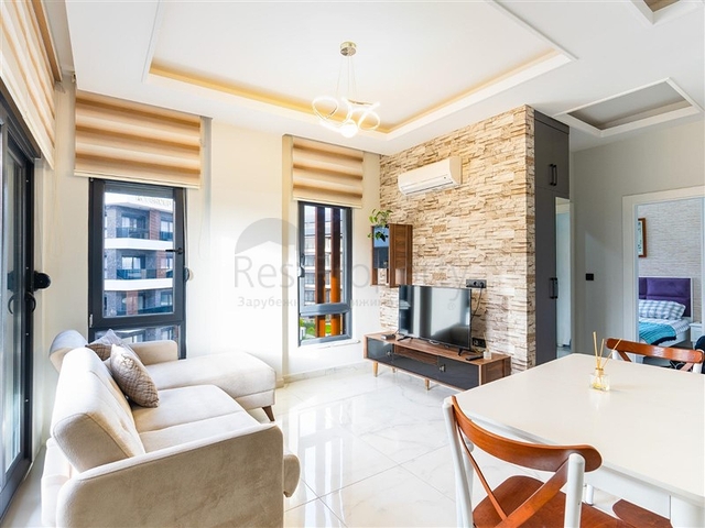 Furnished 1+1 Apartment in Oba Alanya, Modern Complex