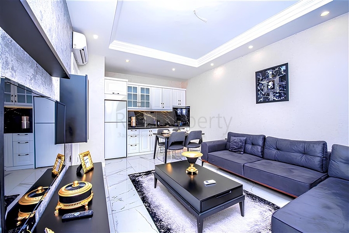 Furnished 1+1 Seafront Apartment in Kestel Alanya