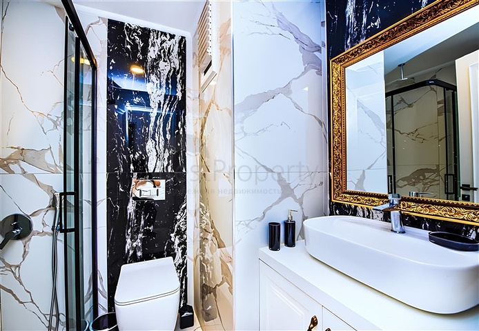 Furnished 1+1 Seafront Apartment in Kestel Alanya