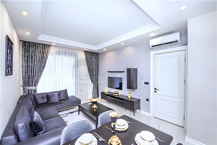 Furnished 1+1 Seafront Apartment in Kestel Alanya