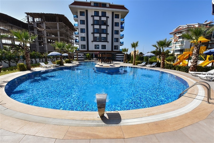 Furnished 1+1 Seafront Apartment in Kestel Alanya
