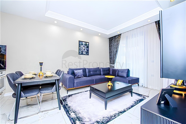 Furnished 1+1 Seafront Apartment in Kestel Alanya