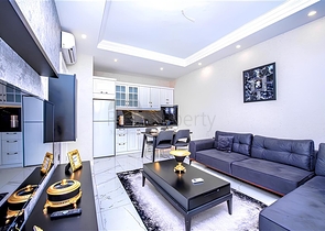 Furnished 1+1 Seafront Apartment in Kestel Alanya