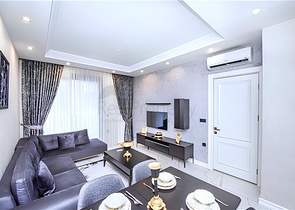 Furnished 1+1 Seafront Apartment in Kestel Alanya