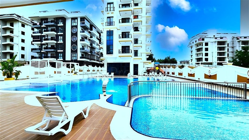 Furnished 1+1 Apartment in Mahmutlar Alanya, New Complex