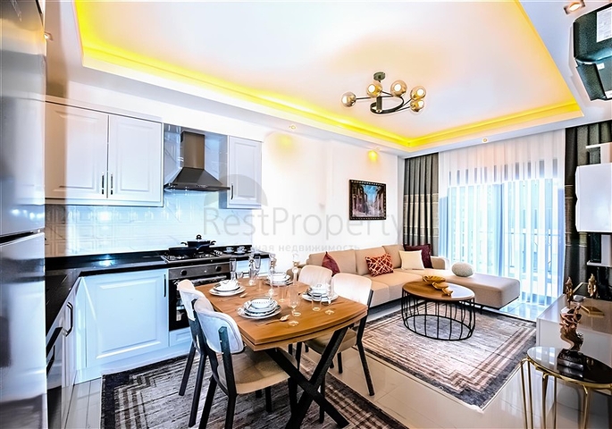 Furnished 1+1 Apartment in Mahmutlar Alanya, New Complex