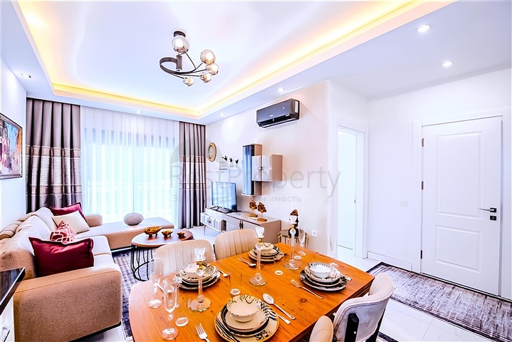 Furnished 1+1 Apartment in Mahmutlar Alanya, New Complex