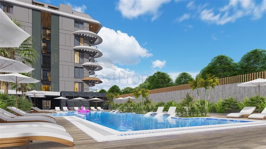 Residential complex by the sea in Kestel: comfort, nature and developed infrastructure just a step away from the sea