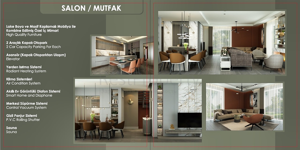 New investment project, villas in Konyaalti area