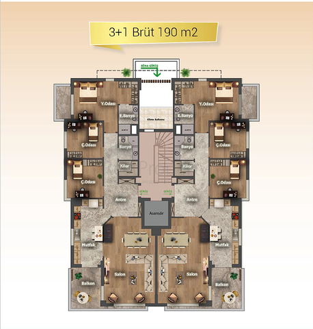 New complex with 3 + 1,4 + 1 apartments in the Dosemealti area