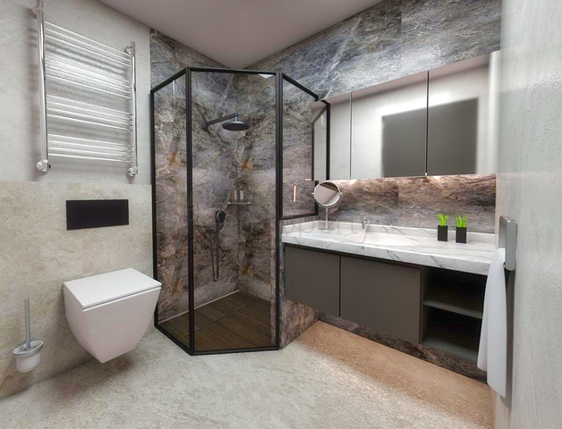 New complex with 3 + 1,4 + 1 apartments in the Dosemealti area