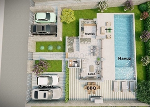 5+1 villa in Kalkan Fethiye neighborhood