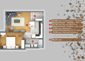 Apartments 1 + 1, 2 + 1, 3 + 1 in Kepez area - Antalya