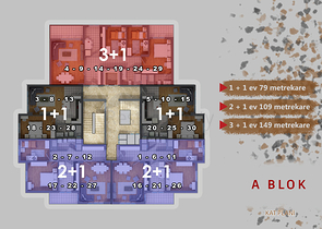 Apartments 1 + 1, 2 + 1, 3 + 1 in Kepez area - Antalya