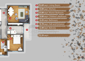 Apartments 1 + 1, 2 + 1, 3 + 1 in Kepez area - Antalya