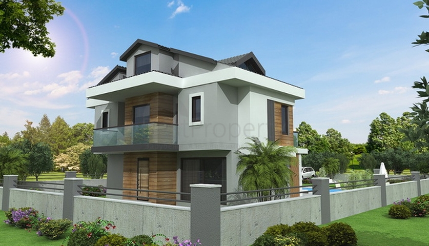 Detached villa 4+1 in a project under construction, Fethiye district 