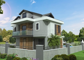 Detached villa 4+1 in a project under construction, Fethiye district 