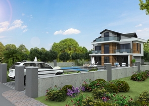 Detached villa 4+1 in a project under construction, Fethiye district 