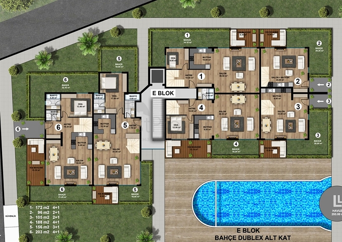 New residential complex with rich infrastructure in the Lara area