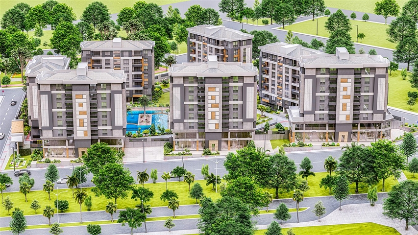 Apartments 3 + 1 in a new complex from the developer Kepez / Antalya