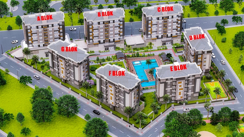 Apartments 3 + 1 in a new complex from the developer Kepez / Antalya