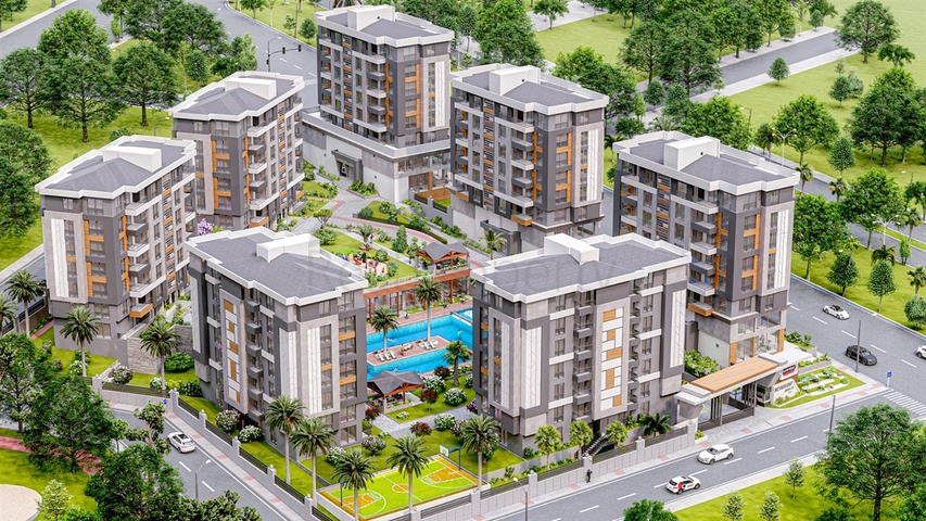 Apartments 3 + 1 in a new complex from the developer Kepez / Antalya