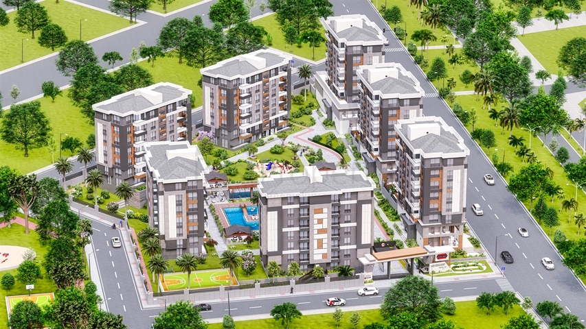 Apartments 3 + 1 in a new complex from the developer Kepez / Antalya