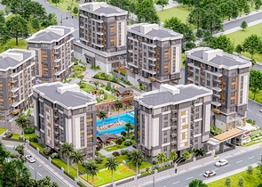 Apartments 3 + 1 in a new complex from the developer Kepez / Antalya