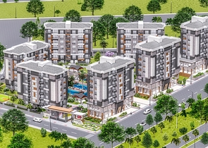 Apartments 3 + 1 in a new complex from the developer Kepez / Antalya