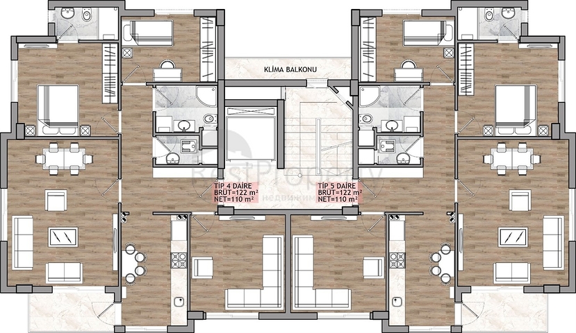 1+1 , 2+1 , 3+1 apartments in Kepez - Antalya