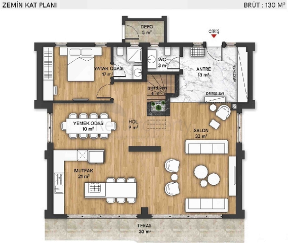 Villas in a luxurious 5 + 1 complex in the prestigious Lara - Antalya