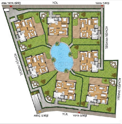 Villas in a luxurious 5 + 1 complex in the prestigious Lara - Antalya