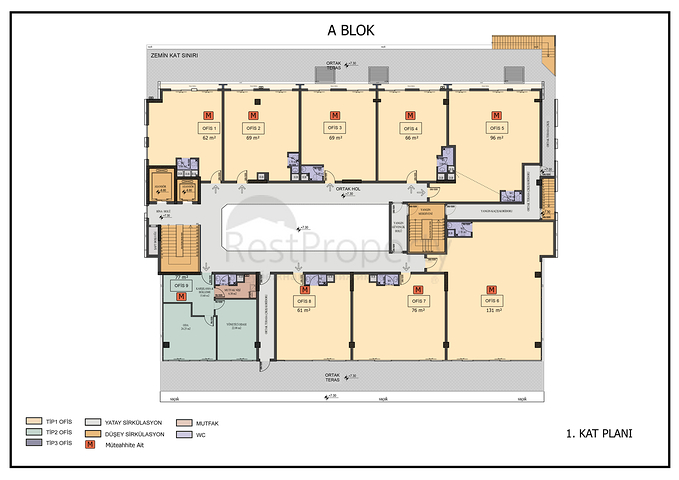 Commercial office in the center of Antalya