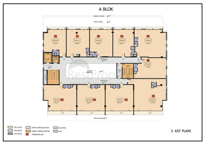 Commercial office in the center of Antalya