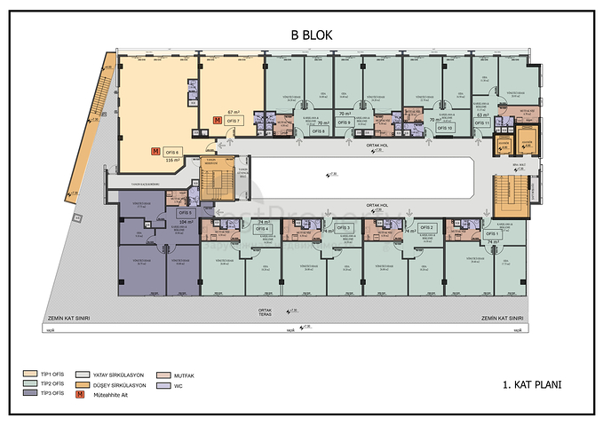 Commercial office in the center of Antalya