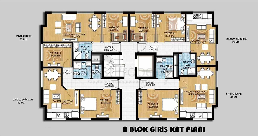 1+1, 2+1 and 3+1 apartments in Gebizli  - Antalya