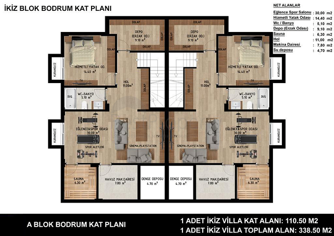 4+1 and 6+1 villas in Doshemealti - Antalya area 
