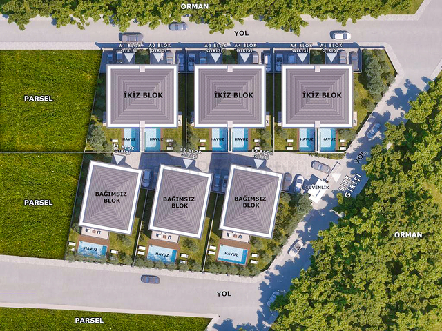 4+1 and 6+1 villas in Doshemealti - Antalya area 