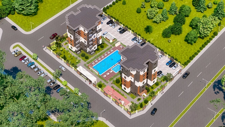 Layout apartments 1+1,2+1 in the area of Kepez - Antalya 